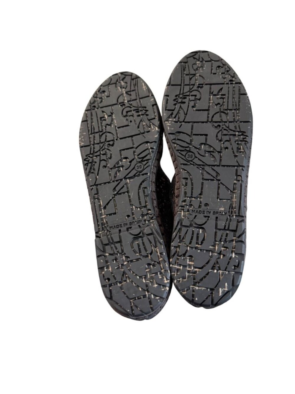 NWOB Flabelus Mary Jane Ondine Black Velvet Rose Glitter Flats Womens EU39 US 8 - Picture 7 of 9